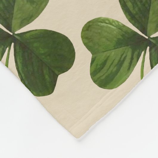 Couverture Polaire Motif irlandais vert de shamrock de ressort (Coin)
