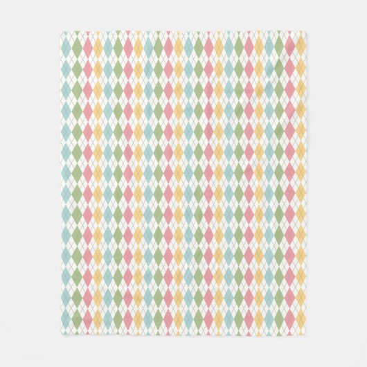 Couverture Polaire Motif Jacquard Pastel (Devant)