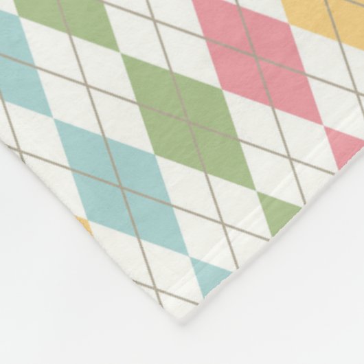 Couverture Polaire Motif Jacquard Pastel (Coin)