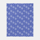 Couverture Polaire Motif japonais Asanoha - bleu cobalt (Devant)