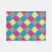 Couverture Polaire Motif jaune bleu violet (Devant (Horizontal))