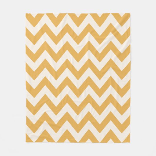 Couverture Polaire Motif Jaune Chevron Zigzag (Devant)