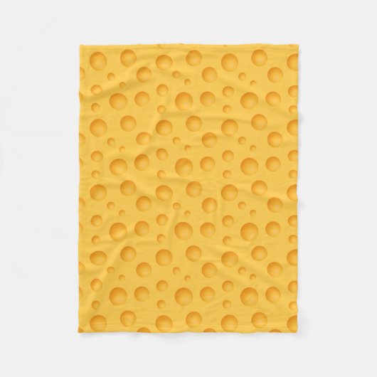 Couverture Polaire Motif jaune de fromage (Devant)