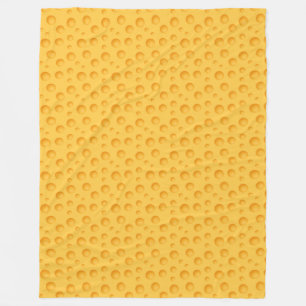 Couverture Polaire Motif jaune de fromage