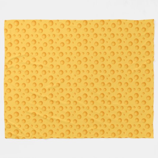 Couverture Polaire Motif jaune de fromage (Devant (Horizontal))