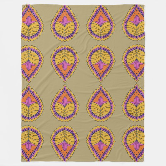 Couverture Polaire Motif juif marocain (Devant)