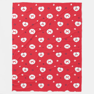 Couverture Polaire Motif Kawaii Cherries et Bows