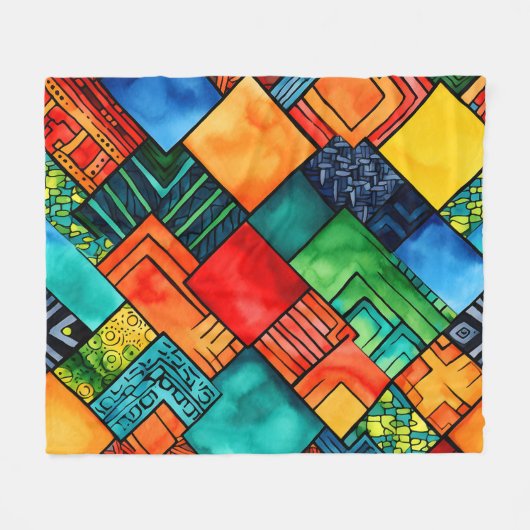 Couverture polaire Motif Kwanzaa (Devant (Horizontal))