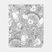Couverture Polaire motif lama 4 (Devant)