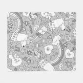 Couverture Polaire motif lama 4 (Devant (Horizontal))