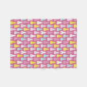 Couverture Polaire Motif lapin lapin de Pâques rose mignon (Devant (Horizontal))
