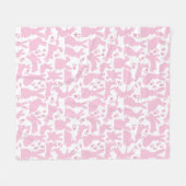 Couverture Polaire Motif lapins roses (Devant (Horizontal))