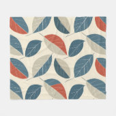 Couverture Polaire Motif Leaf moderne (Devant (Horizontal))