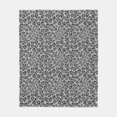 Couverture Polaire Motif léopard noir et gris, motif guépard (Devant)