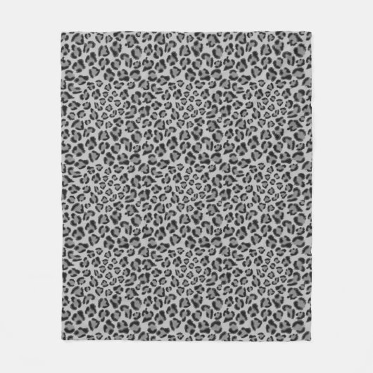Couverture Polaire Motif léopard noir et gris, motif guépard (Devant)