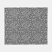 Couverture Polaire Motif léopard noir et gris, motif guépard (Devant (Horizontal))