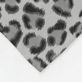 Couverture Polaire Motif léopard noir et gris, motif guépard (Coin)