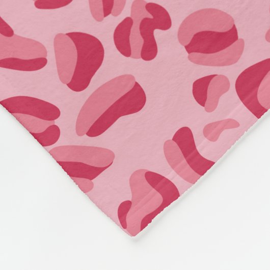Couverture Polaire Motif léopard rose (Coin)