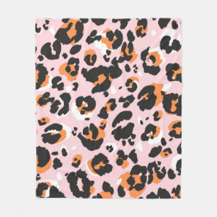 Couverture Polaire Motif léopard sans soudure. Texture leo classique