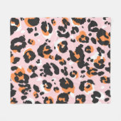 Couverture Polaire Motif léopard sans soudure. Texture leo classique. (Devant (Horizontal))