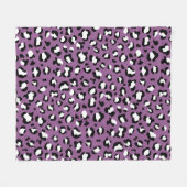 Couverture Polaire Motif léopard, Spots léopards, Leopard pourpre (Devant (Horizontal))