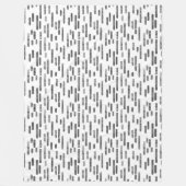 Couverture Polaire Motif Lignes arrondies | Graphite en blanc (Devant)