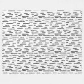 Couverture Polaire Motif Lignes arrondies | Graphite en blanc (Devant (Horizontal))