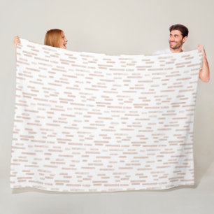 Couverture Polaire Motif Lignes arrondies Terracotta pâle/Blanc