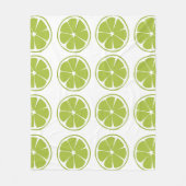 Couverture Polaire Motif Lime vert Fruit Lime (Devant)