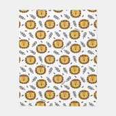 Couverture Polaire Motif Lion Jungle avec nom enfant (Devant)