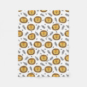 Couverture Polaire Motif Lion Jungle avec nom enfant (Devant)