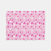 Couverture Polaire Motif Longhorns à motifs roses (Devant (Horizontal))