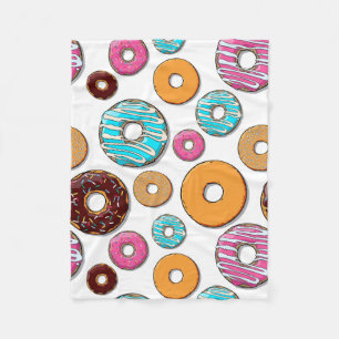 Couverture Polaire Motif lunatique de beignet lumineux