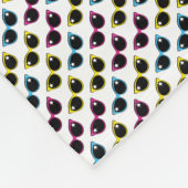 Couverture Polaire Motif Lunettes de soleil de chat rétro (Coin)