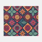 Couverture Polaire Motif magique Fleurs (Devant (Horizontal))