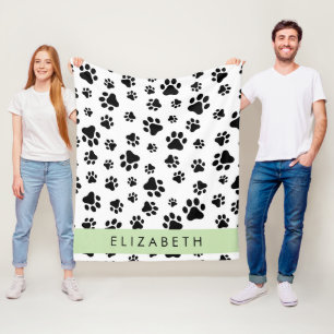 Couverture Polaire Motif mâle, Patrouilles de chien, Noir et Blanc, V