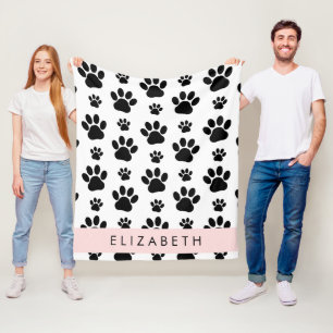 Couverture Polaire Motif mâle, Patrouilles de chien, Noir et Blanc, V