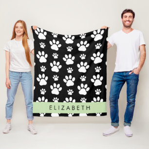 Couverture Polaire Motif mâle, Patrouilles de chien, Noir et Blanc, V