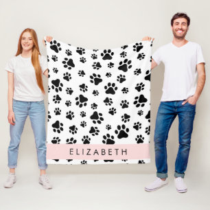 Couverture Polaire Motif mâle, Patrouilles de chien, Noir et Blanc, V