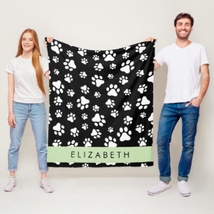 Couverture Polaire Motif mâle, Patrouilles de chien, Noir et Blanc, V