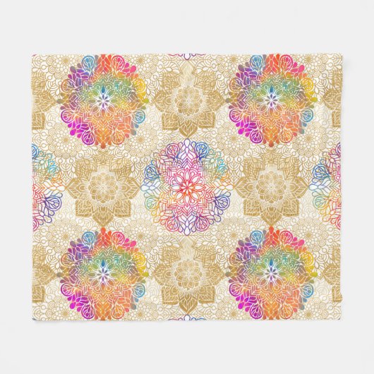 Couverture Polaire Motif Mandala (Devant (Horizontal))