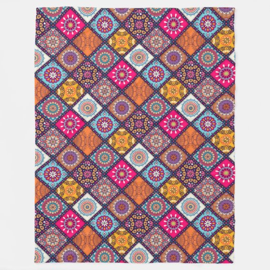 Couverture Polaire Motif Mandala (Devant)