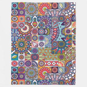 Couverture Polaire Motif Mandala
