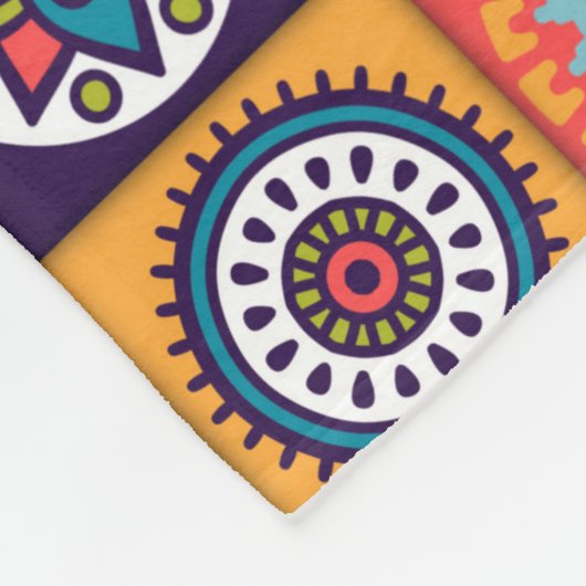 Couverture Polaire Motif Mandala (Coin)