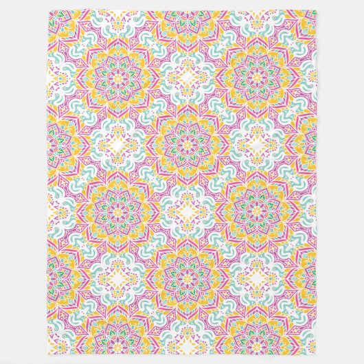Couverture Polaire Motif Mandala (Devant)