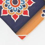Couverture Polaire Motif Mandala/Carrelage marocain (Coin)