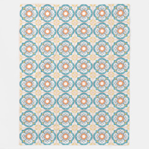 Couverture Polaire Motif Mandala/Carrelage marocain