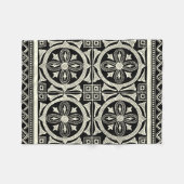Couverture Polaire Motif Mandala noir et blanc par Vision Studio (Devant (Horizontal))