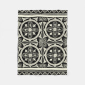 Couverture Polaire Motif Mandala noir et blanc par Vision Studio (Devant)
