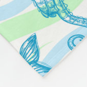 Couverture Polaire Motif marin de croquis (Coin)